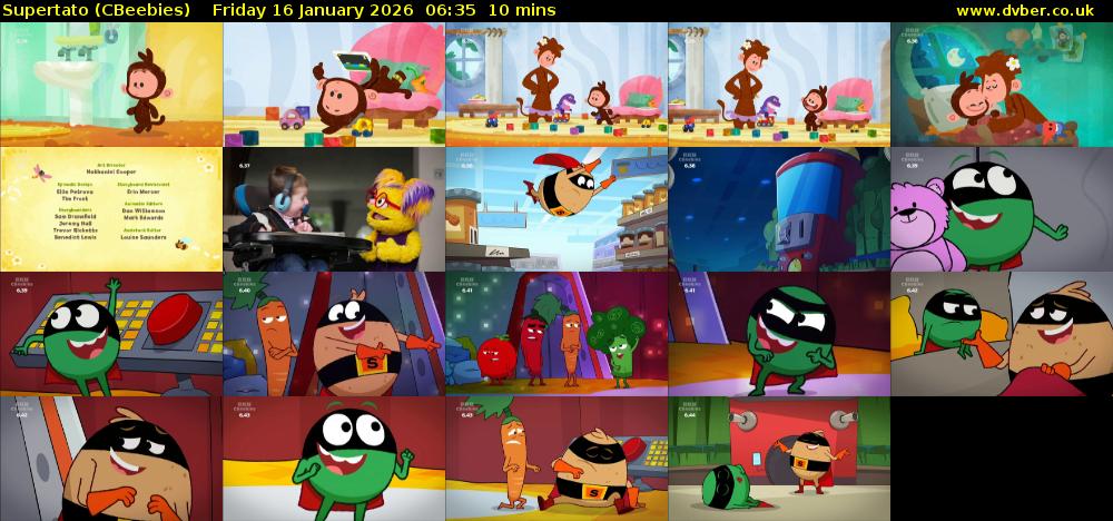Supertato (CBeebies) Friday 16 January 2026 06:35 - 06:45