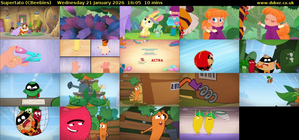 Supertato (CBeebies) Wednesday 21 January 2026 16:05 - 16:15