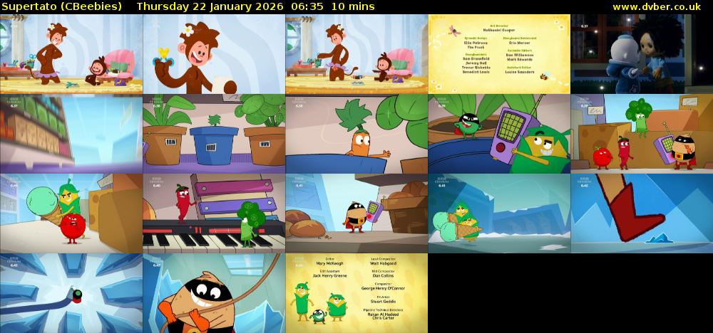 Supertato (CBeebies) Thursday 22 January 2026 06:35 - 06:45
