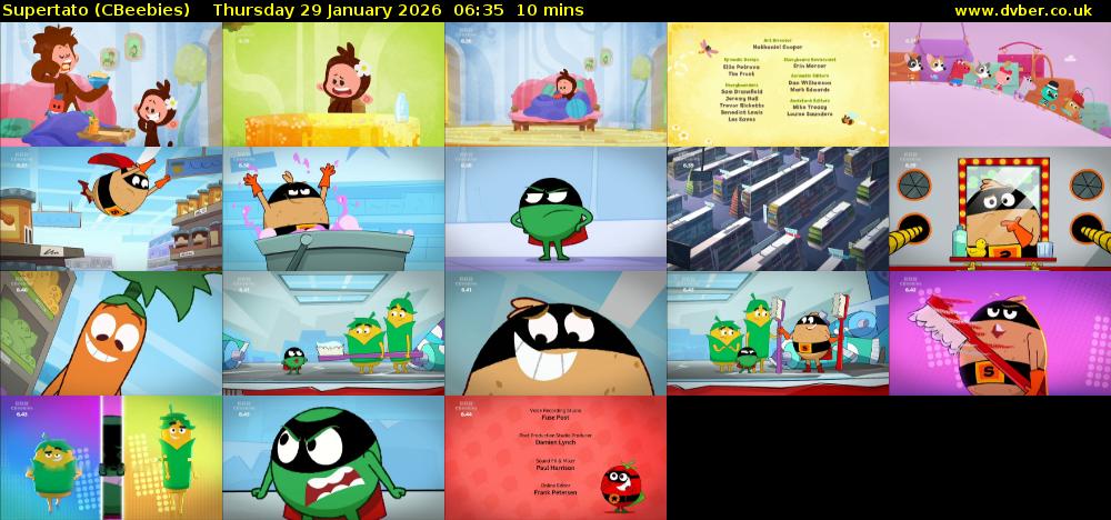 Supertato (CBeebies) Thursday 29 January 2026 06:35 - 06:45