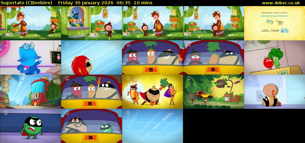 Supertato (CBeebies) Friday 30 January 2026 06:35 - 06:45