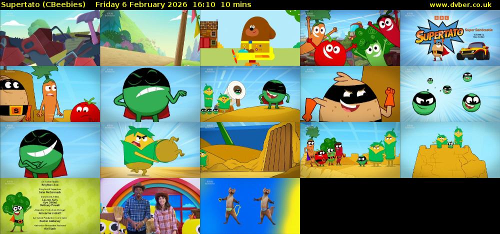Supertato (CBeebies) Friday 6 February 2026 16:10 - 16:20