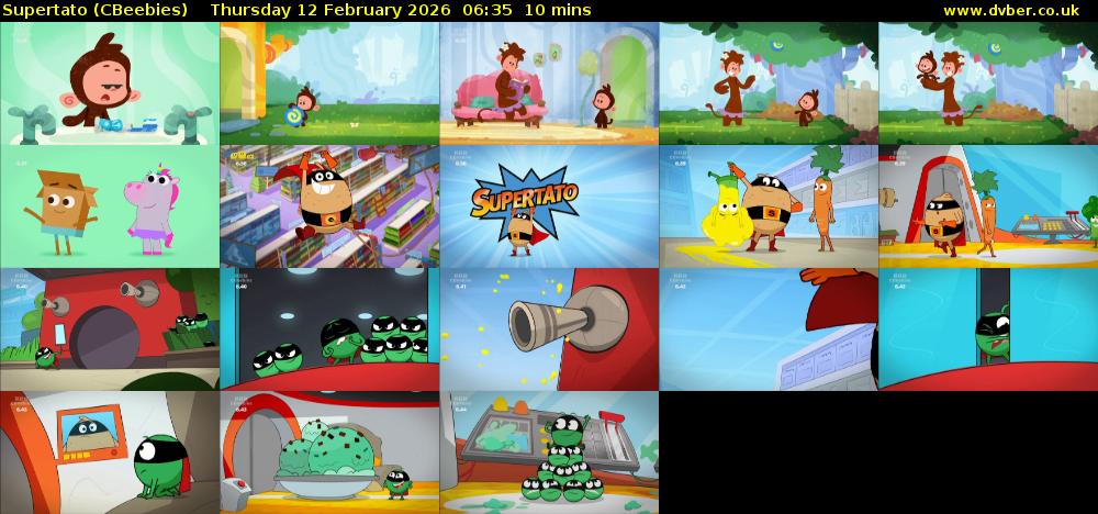 Supertato (CBeebies) Thursday 12 February 2026 06:35 - 06:45