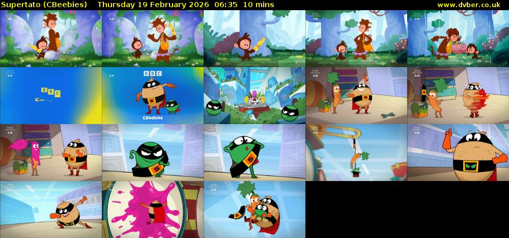Supertato (CBeebies) Thursday 19 February 2026 06:35 - 06:45