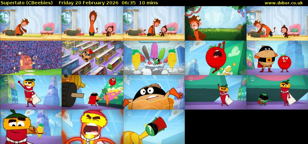 Supertato (CBeebies) Friday 20 February 2026 06:35 - 06:45