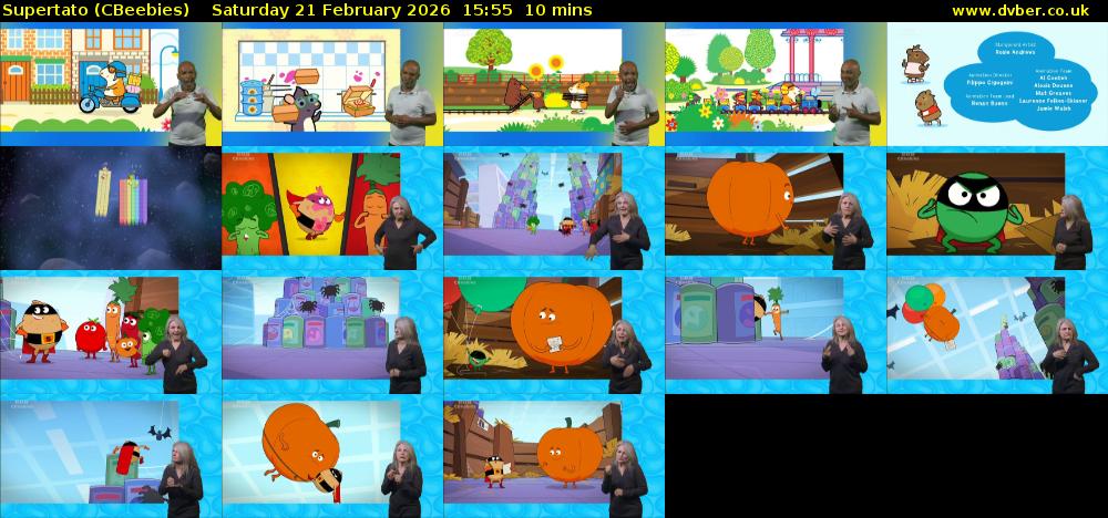 Supertato (CBeebies) Saturday 21 February 2026 15:55 - 16:05