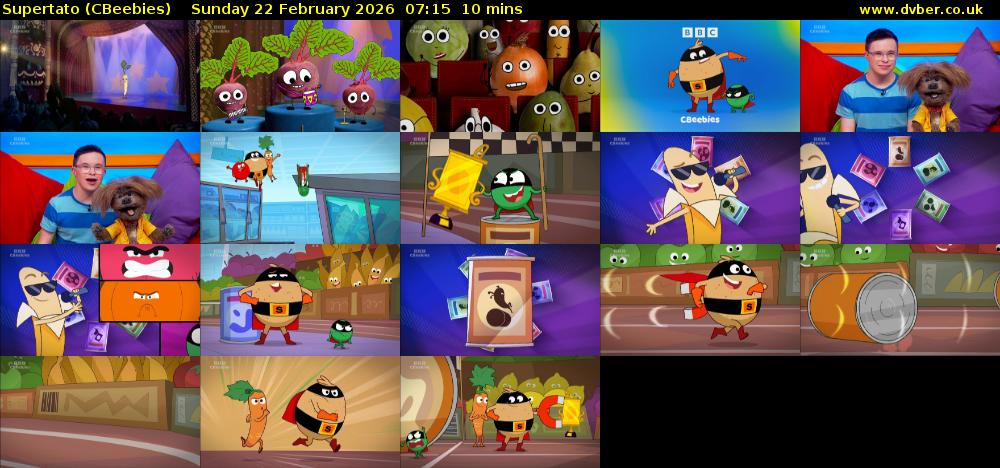 Supertato (CBeebies) Sunday 22 February 2026 07:15 - 07:25