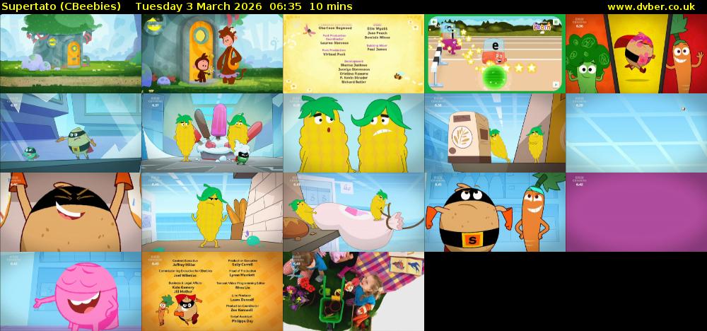Supertato (CBeebies) Tuesday 3 March 2026 06:35 - 06:45