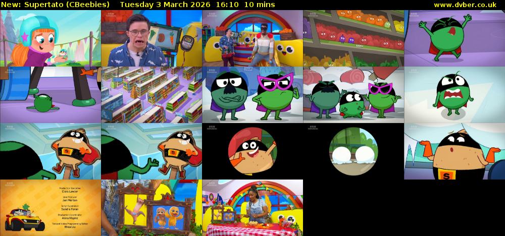 Supertato (CBeebies) Tuesday 3 March 2026 16:10 - 16:20