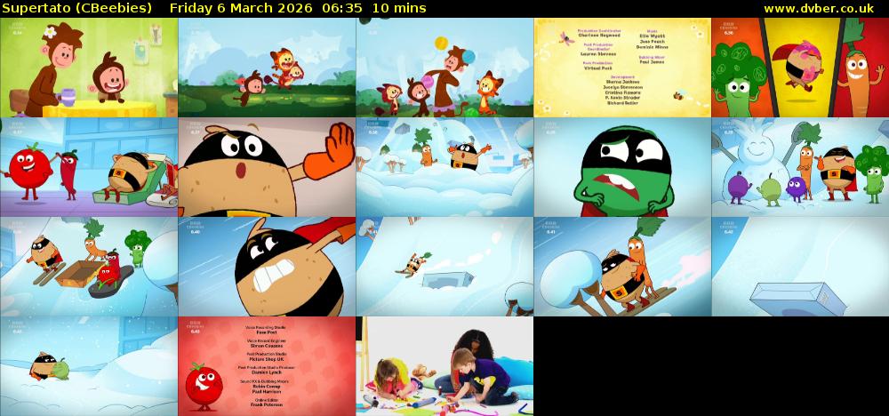 Supertato (CBeebies) Friday 6 March 2026 06:35 - 06:45