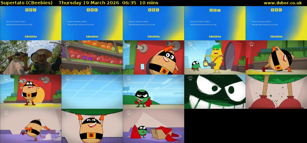 Supertato (CBeebies) Thursday 19 March 2026 06:35 - 06:45