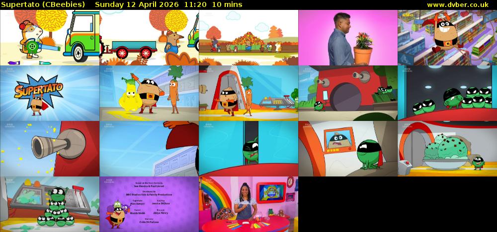 Supertato (CBeebies) Sunday 12 April 2026 11:20 - 11:30
