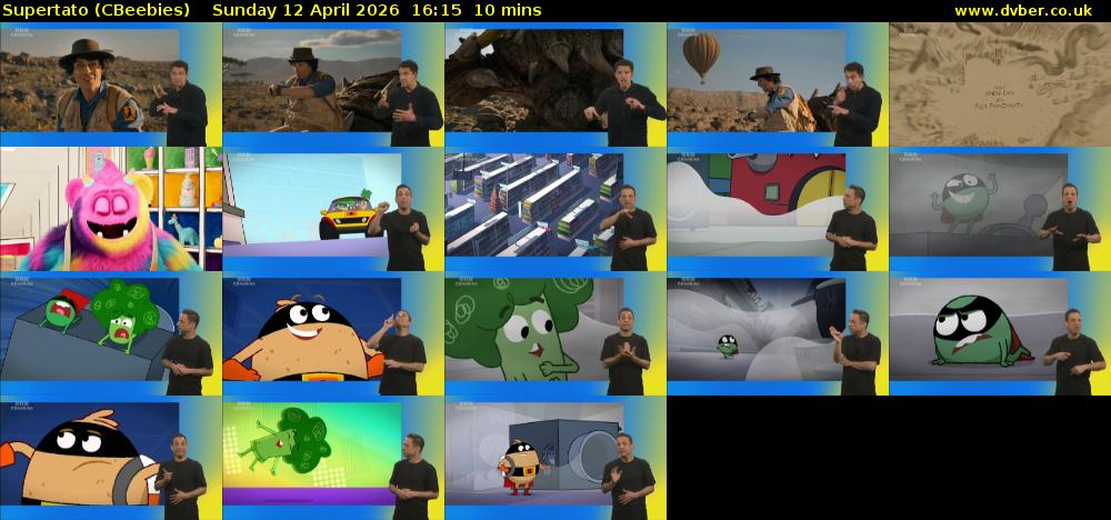 Supertato (CBeebies) Sunday 12 April 2026 16:15 - 16:25