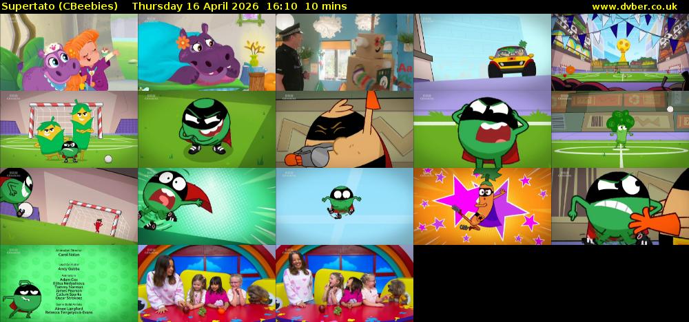 Supertato (CBeebies) Thursday 16 April 2026 16:10 - 16:20