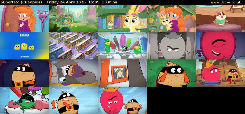 Supertato (CBeebies) Friday 24 April 2026 16:05 - 16:15