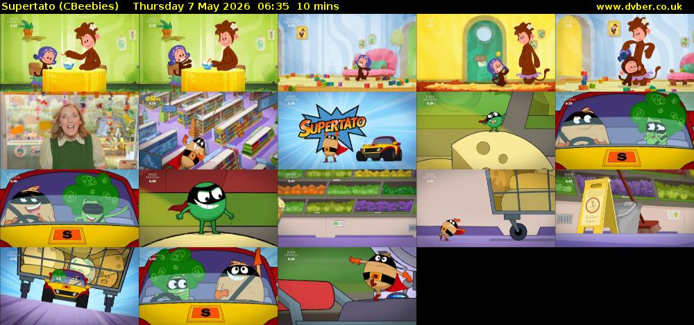 Supertato (CBeebies) Thursday 7 May 2026 06:35 - 06:45