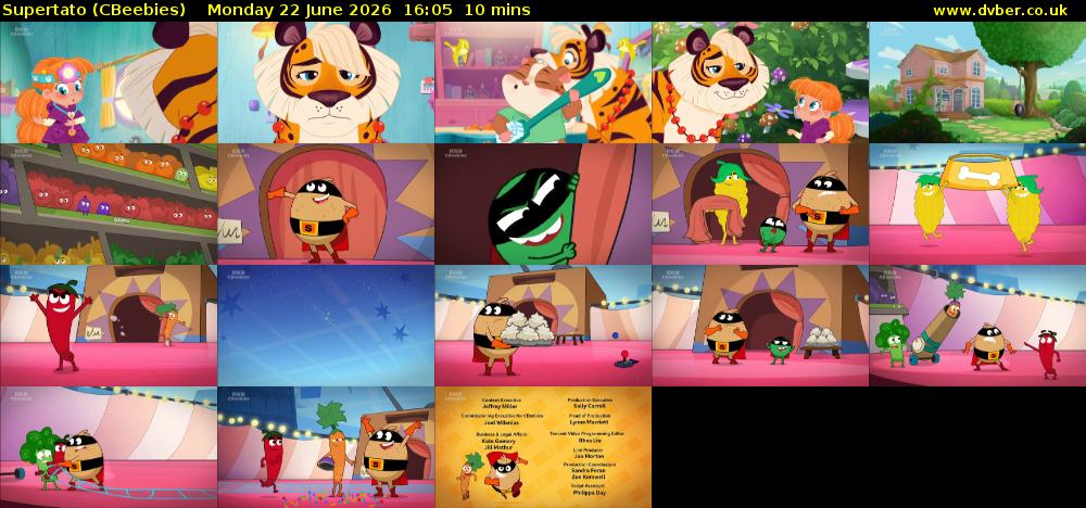 Supertato (CBeebies) Monday 22 June 2026 16:05 - 16:15