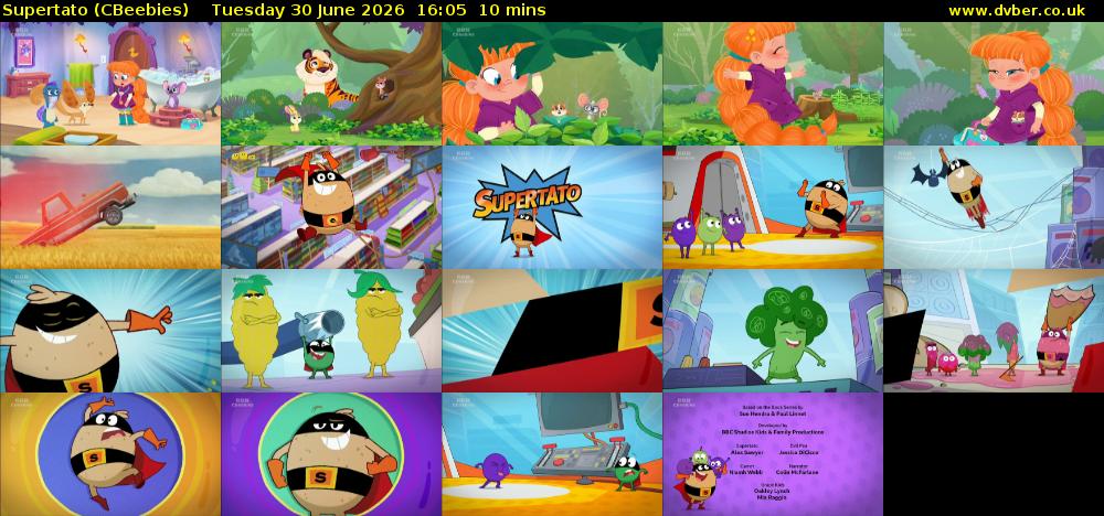 Supertato (CBeebies) Tuesday 30 June 2026 16:05 - 16:15