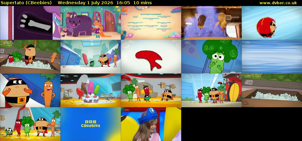 Supertato (CBeebies) Wednesday 1 July 2026 16:05 - 16:15