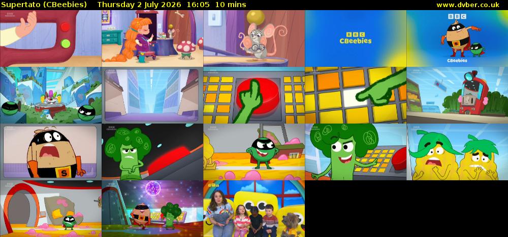 Supertato (CBeebies) Thursday 2 July 2026 16:05 - 16:15