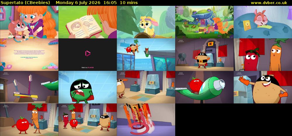 Supertato (CBeebies) Monday 6 July 2026 16:05 - 16:15