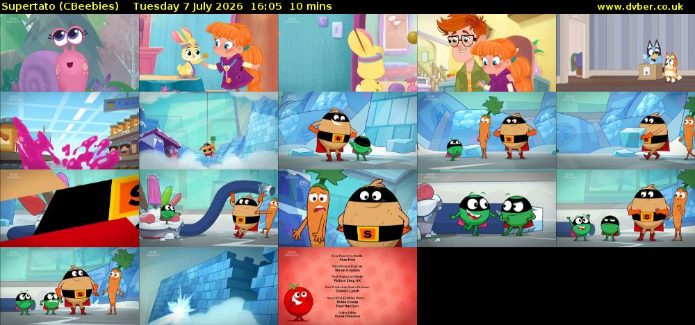 Supertato (CBeebies) Tuesday 7 July 2026 16:05 - 16:15