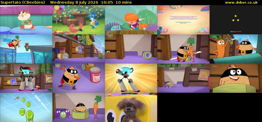 Supertato (CBeebies) Wednesday 8 July 2026 16:05 - 16:15