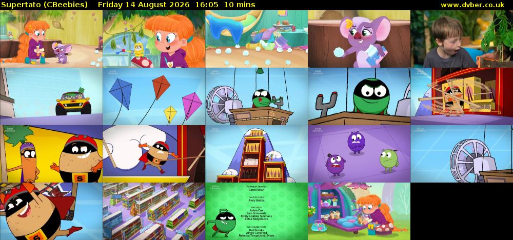 Supertato (CBeebies) Friday 14 August 2026 16:05 - 16:15