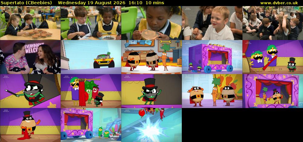 Supertato (CBeebies) Wednesday 19 August 2026 16:10 - 16:20
