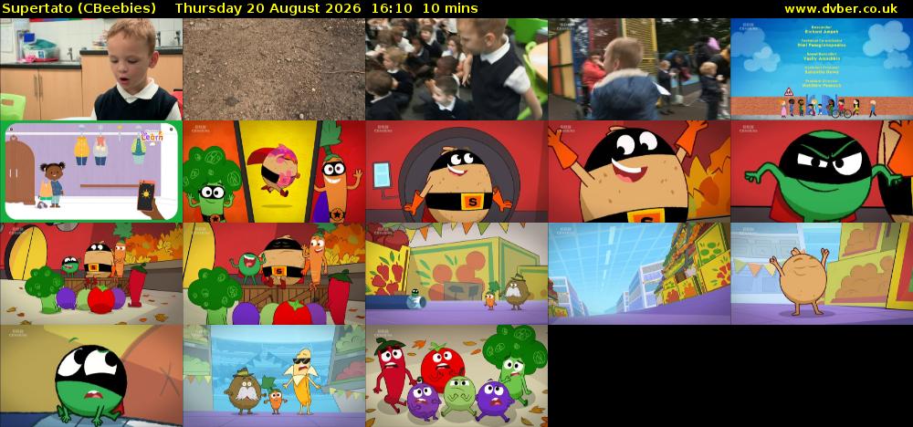 Supertato (CBeebies) Thursday 20 August 2026 16:10 - 16:20