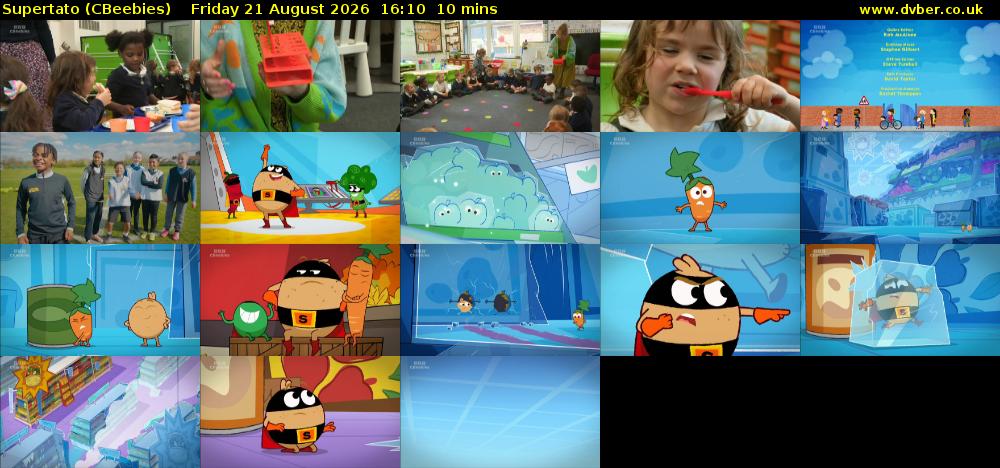 Supertato (CBeebies) Friday 21 August 2026 16:10 - 16:20