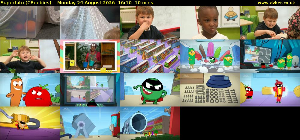 Supertato (CBeebies) Monday 24 August 2026 16:10 - 16:20
