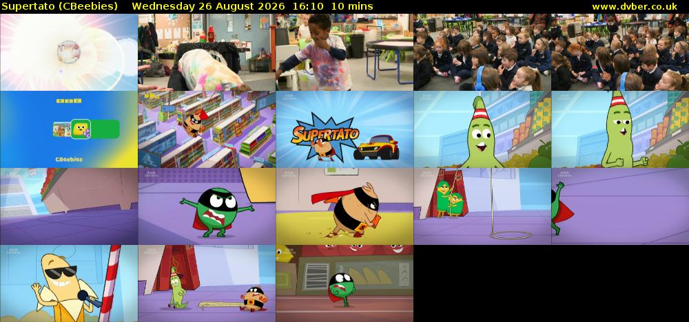 Supertato (CBeebies) Wednesday 26 August 2026 16:10 - 16:20