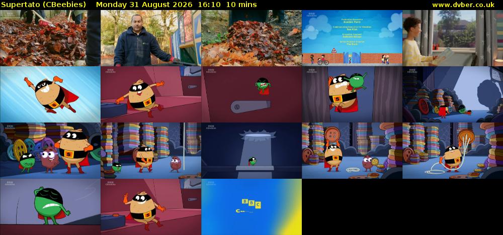 Supertato (CBeebies) Monday 31 August 2026 16:10 - 16:20