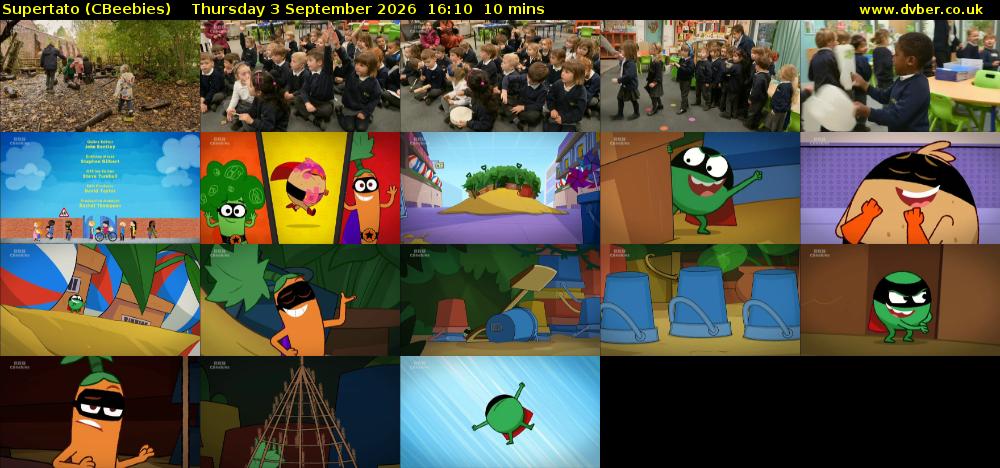 Supertato (CBeebies) Thursday 3 September 2026 16:10 - 16:20