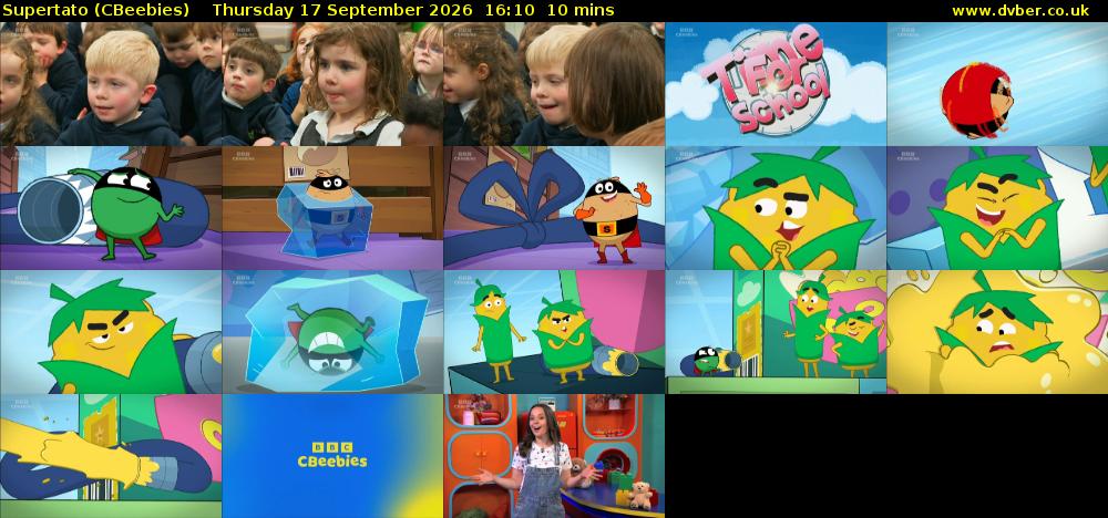 Supertato (CBeebies) Thursday 17 September 2026 16:10 - 16:20