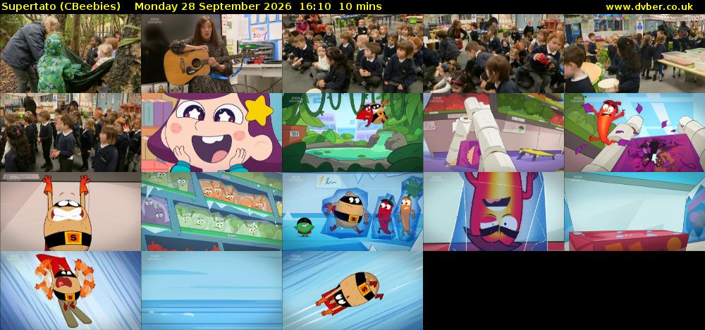 Supertato (CBeebies) Monday 28 September 2026 16:10 - 16:20