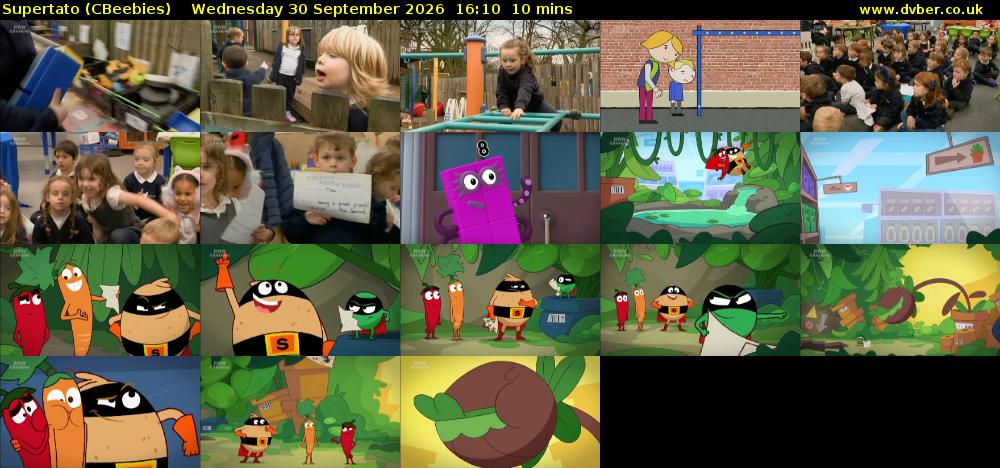 Supertato (CBeebies) Wednesday 30 September 2026 16:10 - 16:20