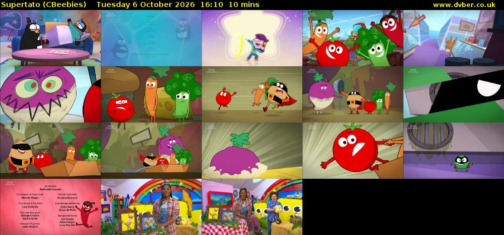 Supertato (CBeebies) Tuesday 6 October 2026 16:10 - 16:20