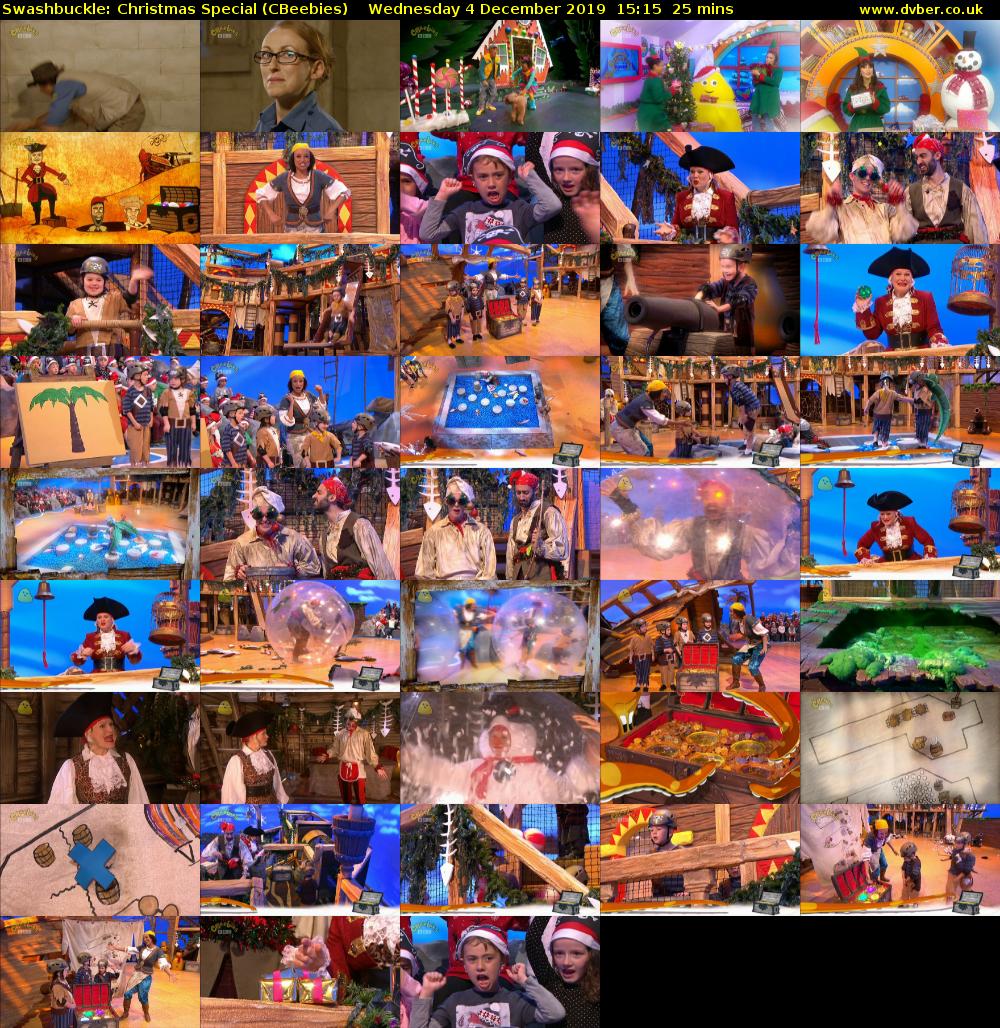 Swashbuckle: Christmas Special (CBeebies) Wednesday 4 December 2019 15:15 - 15:40