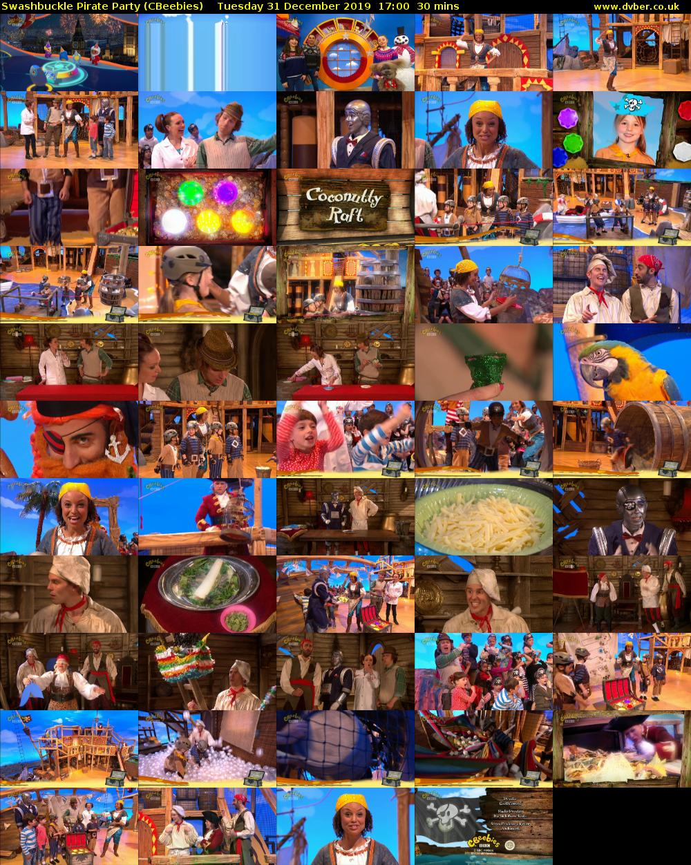 Swashbuckle Pirate Party (CBeebies) Tuesday 31 December 2019 17:00 - 17:30