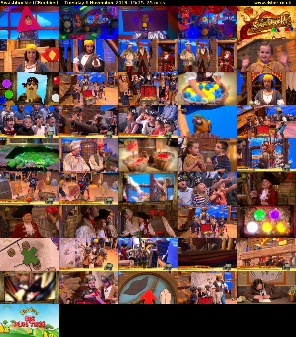 Swashbuckle (CBeebies) Tuesday 6 November 2018 15:25 - 15:50
