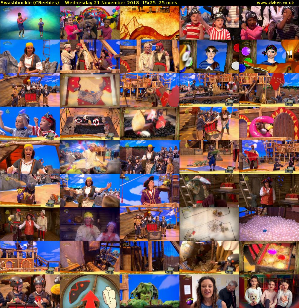 Swashbuckle (CBeebies) Wednesday 21 November 2018 15:25 - 15:50
