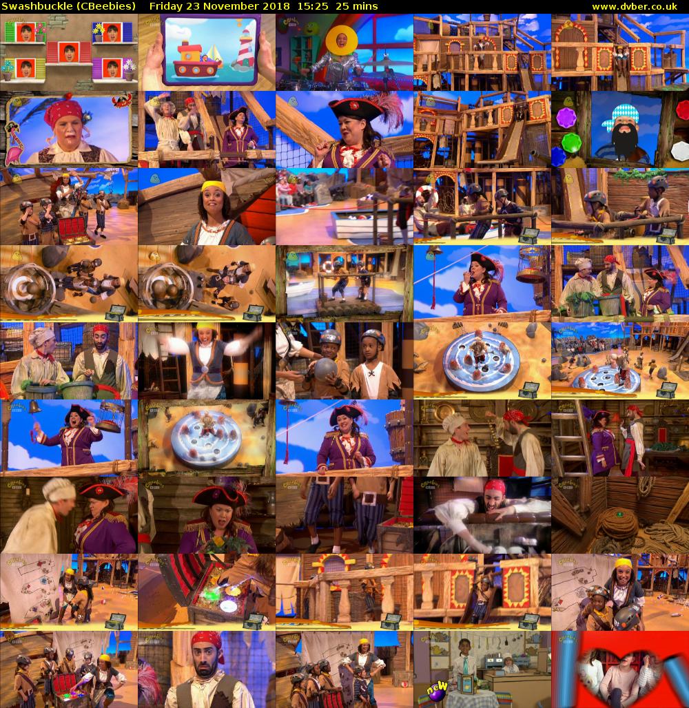Swashbuckle (CBeebies) Friday 23 November 2018 15:25 - 15:50