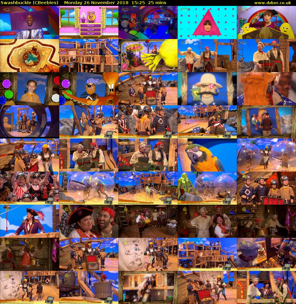 Swashbuckle (CBeebies) Monday 26 November 2018 15:25 - 15:50