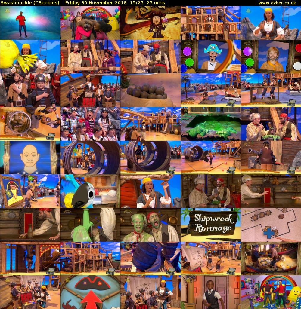 Swashbuckle (CBeebies) Friday 30 November 2018 15:25 - 15:50