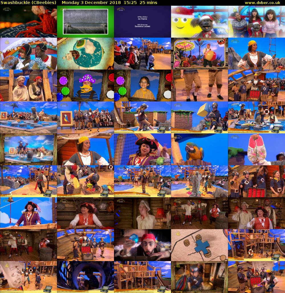 Swashbuckle (CBeebies) Monday 3 December 2018 15:25 - 15:50