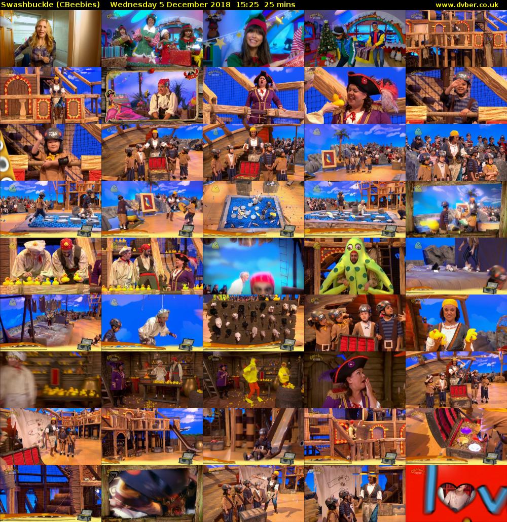 Swashbuckle (CBeebies) Wednesday 5 December 2018 15:25 - 15:50