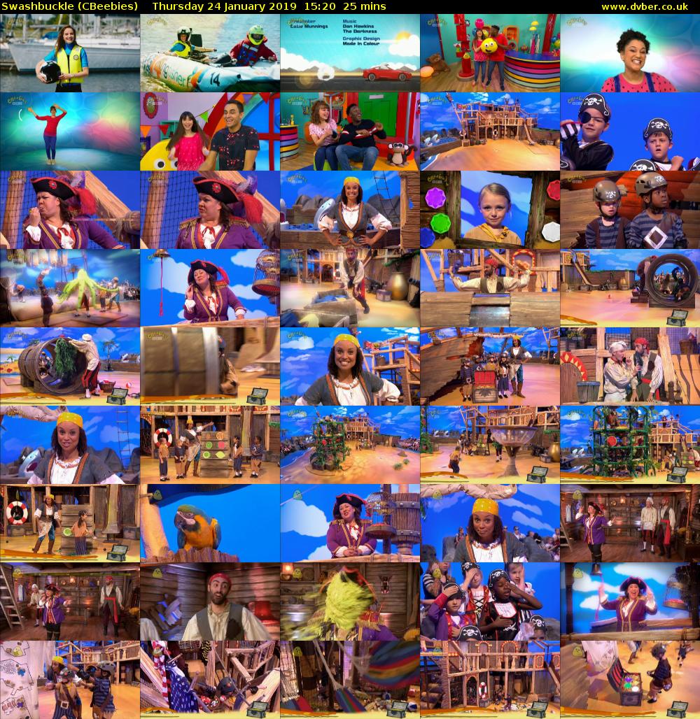 Swashbuckle (CBeebies) Thursday 24 January 2019 15:20 - 15:45