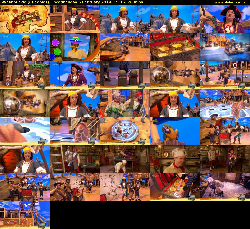 Swashbuckle (CBeebies) Wednesday 6 February 2019 15:15 - 15:35